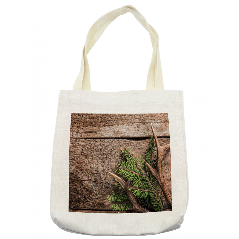 Evergreen Branch Deer Tote Bag