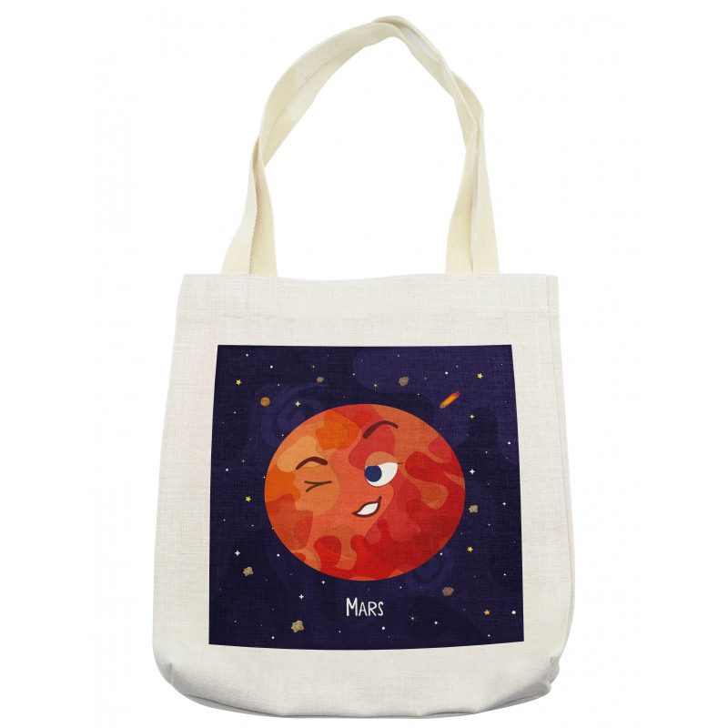 Mars Cartoon Character Tote Bag