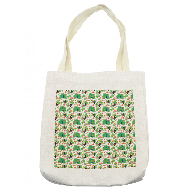 Cartoon Exotic Bird Breeds Tote Bag