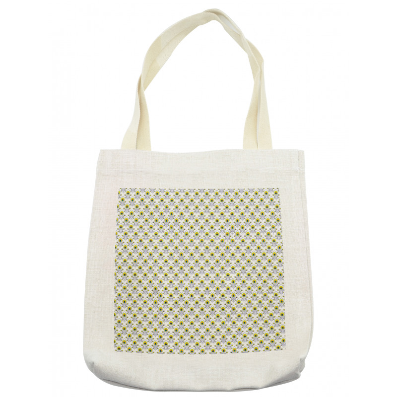 Dotwork Floral Feathers Tote Bag