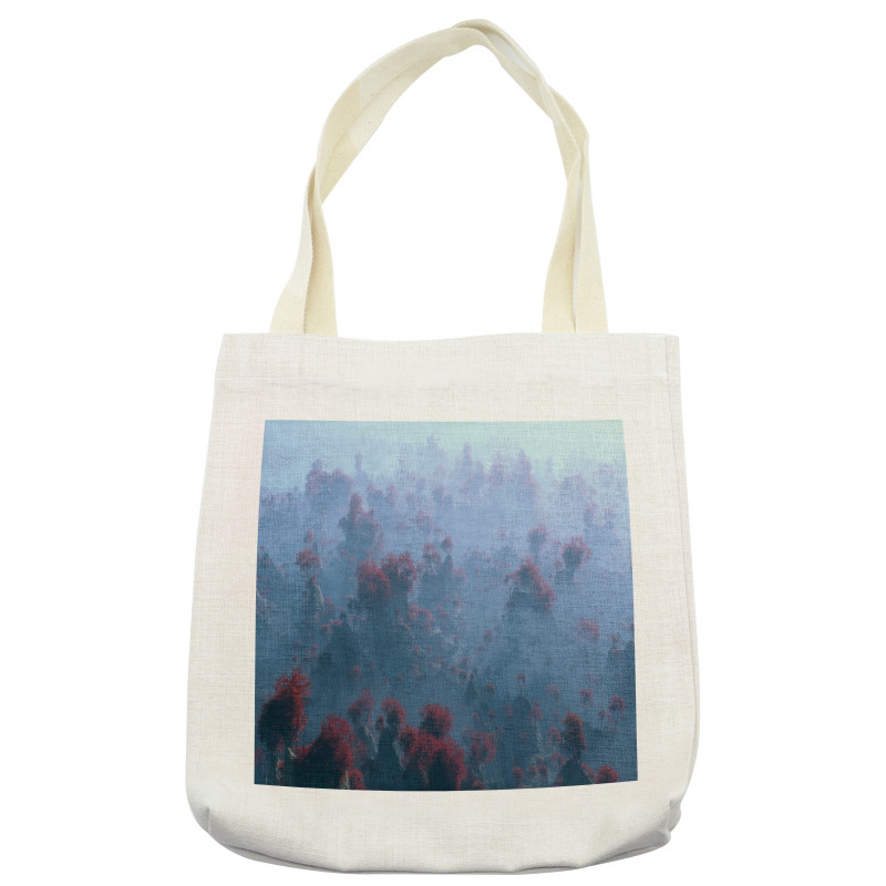 Autumn Trees in Mist Tote Bag