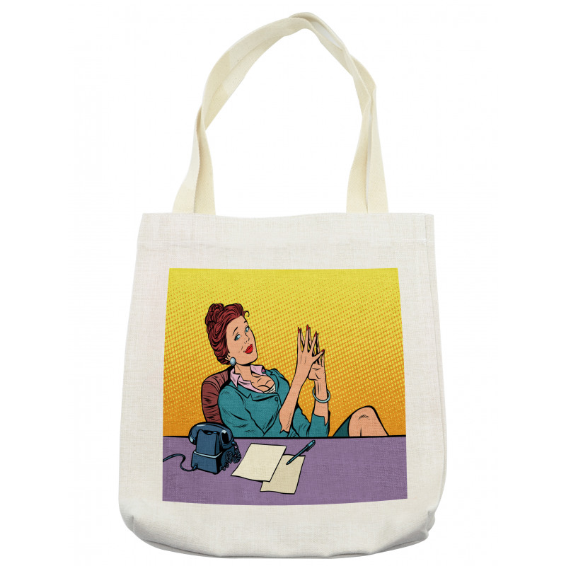 Pop Art Businesswoman Tote Bag