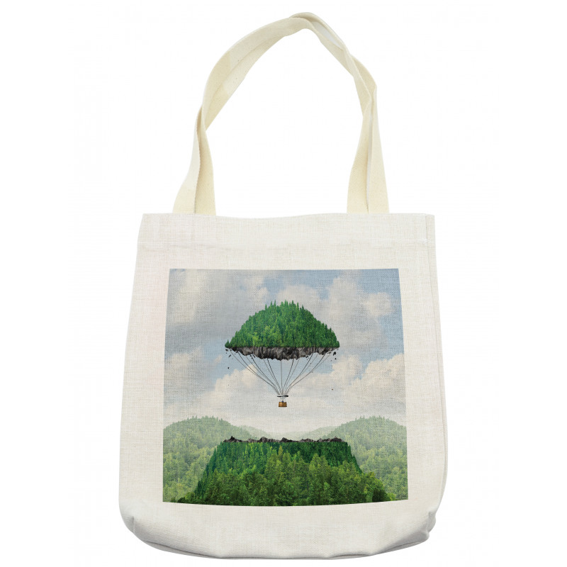 Hot Air Balloon Mountain Tote Bag