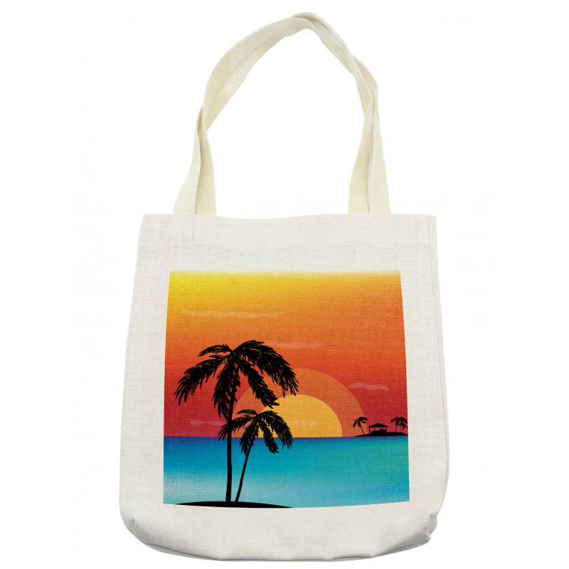 Sunset Trees and an Ocean Tote Bag