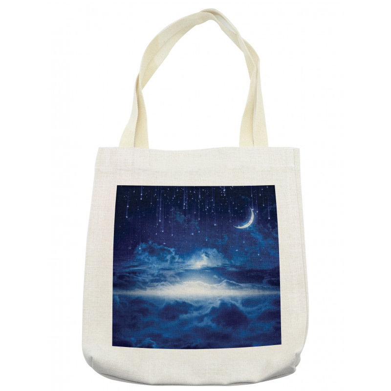 Night Sky Moon Stars Tote Bag