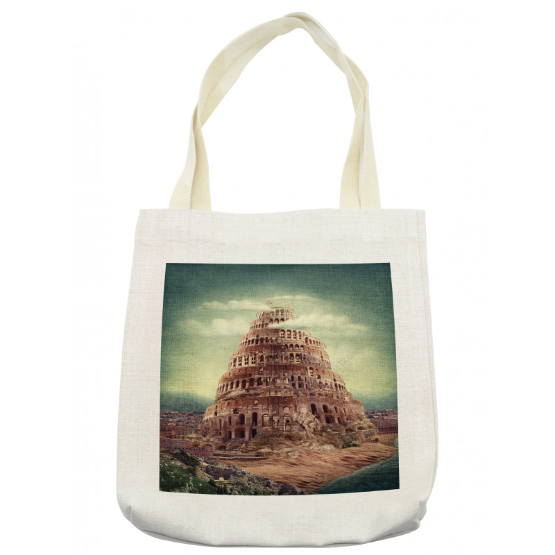 Tower Of Babel Clouds Tote Bag