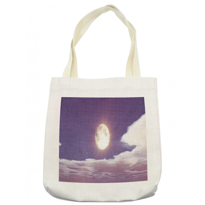 Dramatic Moon and Clouds Tote Bag