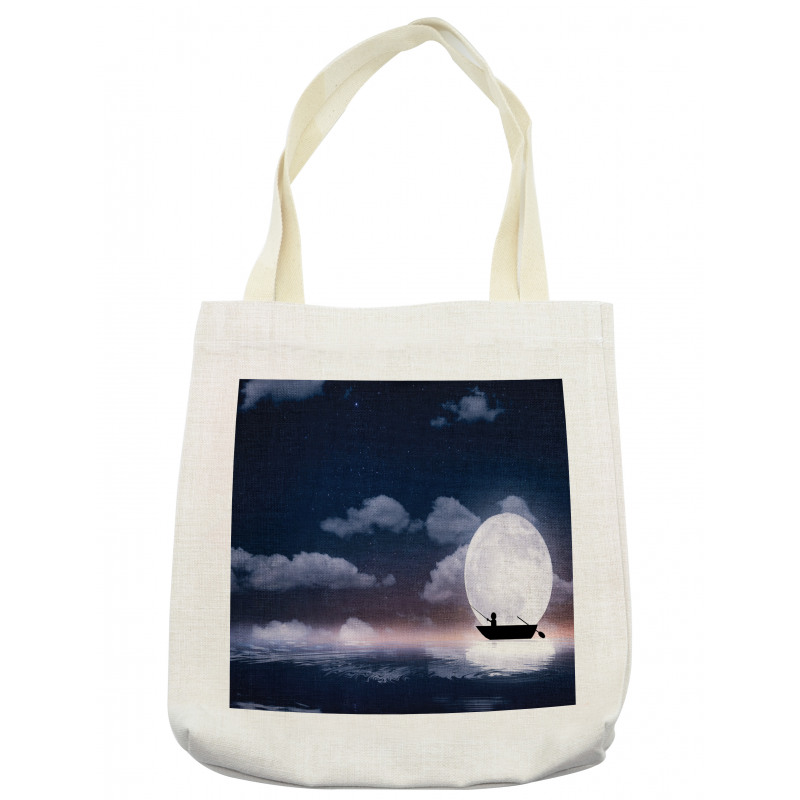 Fisherman in Boat Night Tote Bag