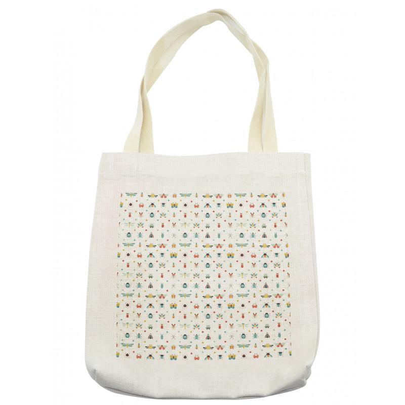 Colorful Various Bugs Stars Tote Bag