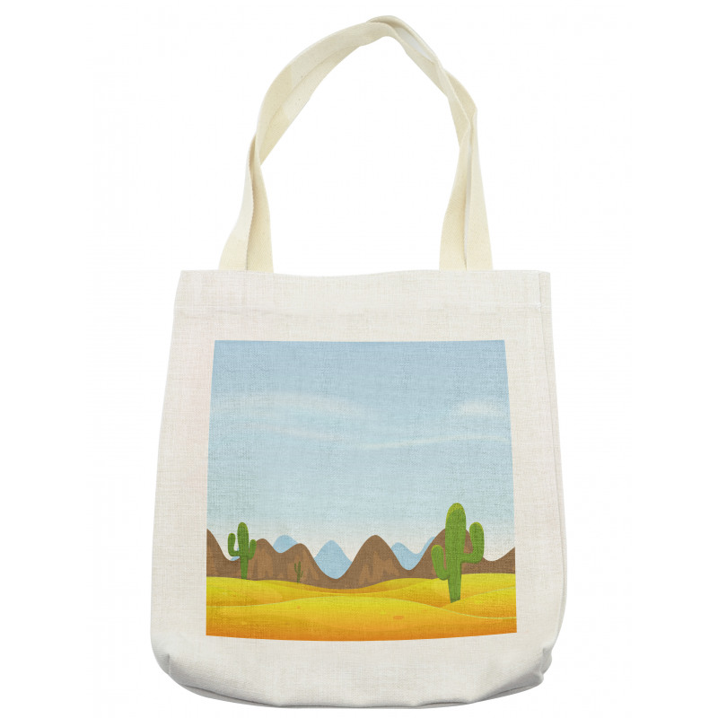 Cactus Plants Mountains Desert Tote Bag