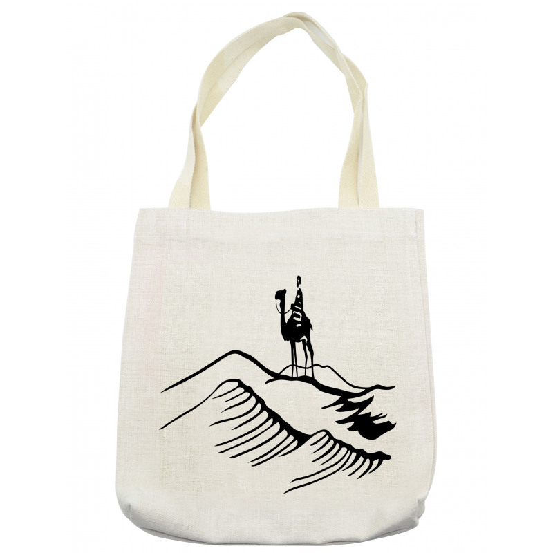 Monochromatic Man on Camel Tote Bag