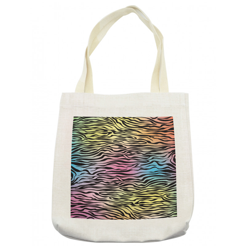 Colorful Wildlife Zebra Tote Bag