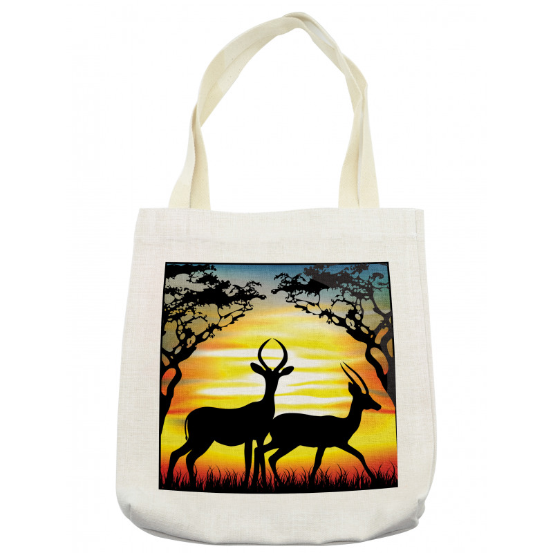 Animals on Sunset Tote Bag