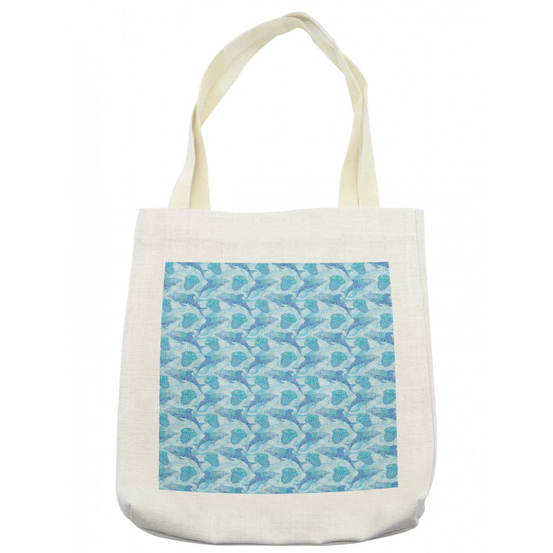 Dolphins Abstract Rounds Tote Bag