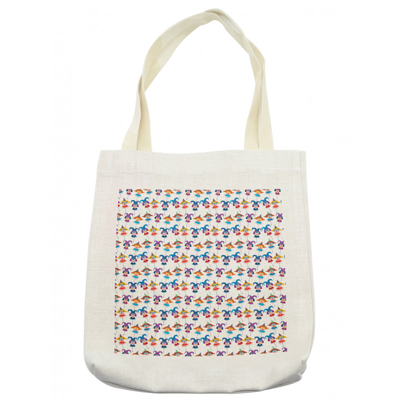 Carnival Women Faces Pattern Tote Bag