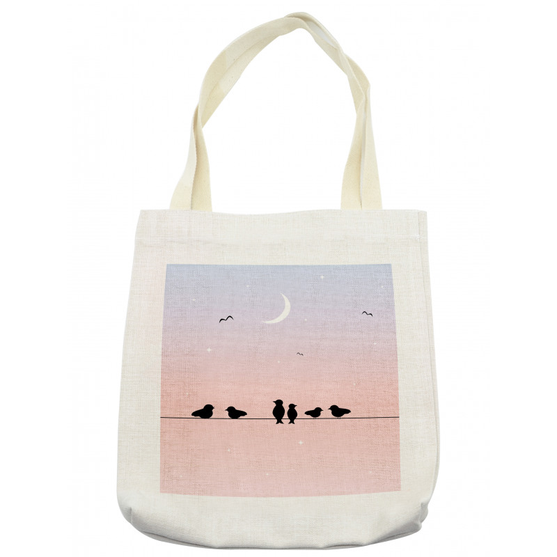 Pastel Tone Sky Moon Tote Bag