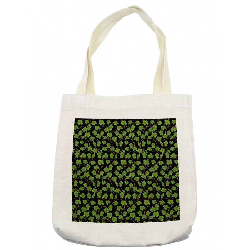 Botany Grape Leaves on Dark Tote Bag