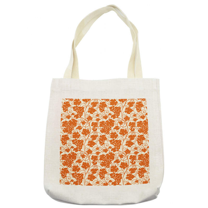 Monochrome Grape Leaves Art Tote Bag