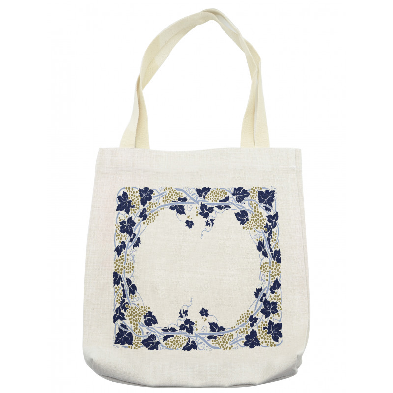 Framed Grape Leaves Graphic Tote Bag