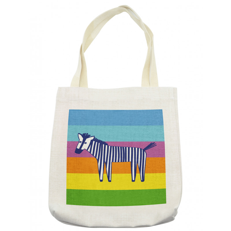 Doodle Animal Stripes Tote Bag