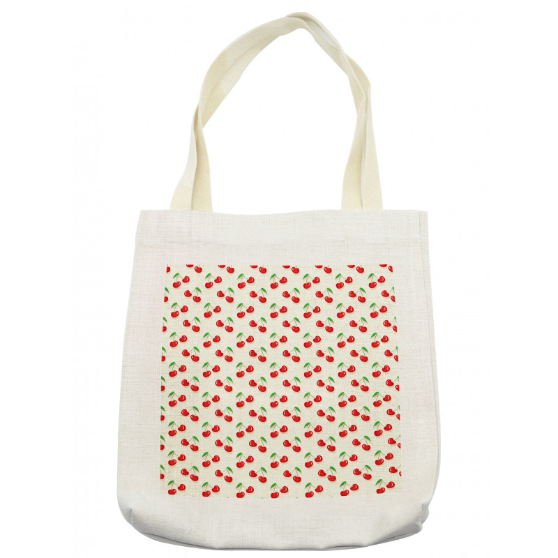 Cartoon Fruit and Leaves Tote Bag