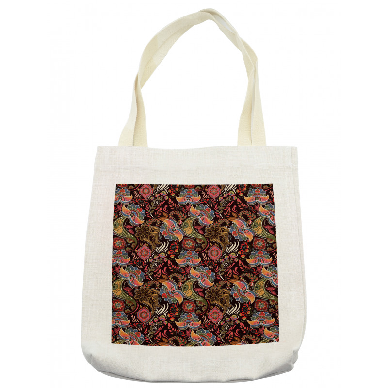 Jumble Warm Tone Floral Tote Bag