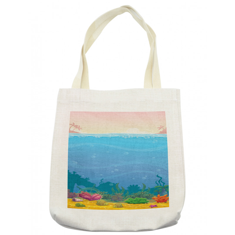 Vertical Underwater Scene Tote Bag