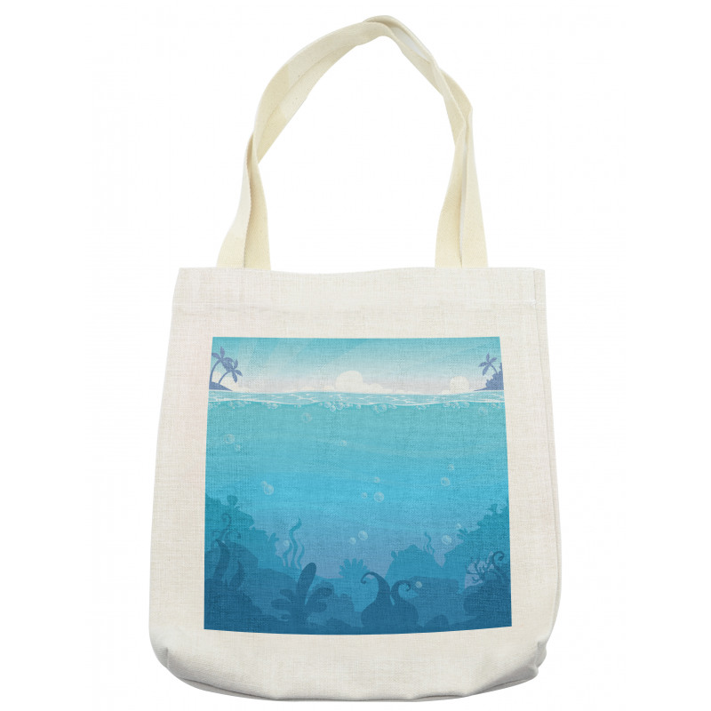 Underwater Landscape Palms Tote Bag