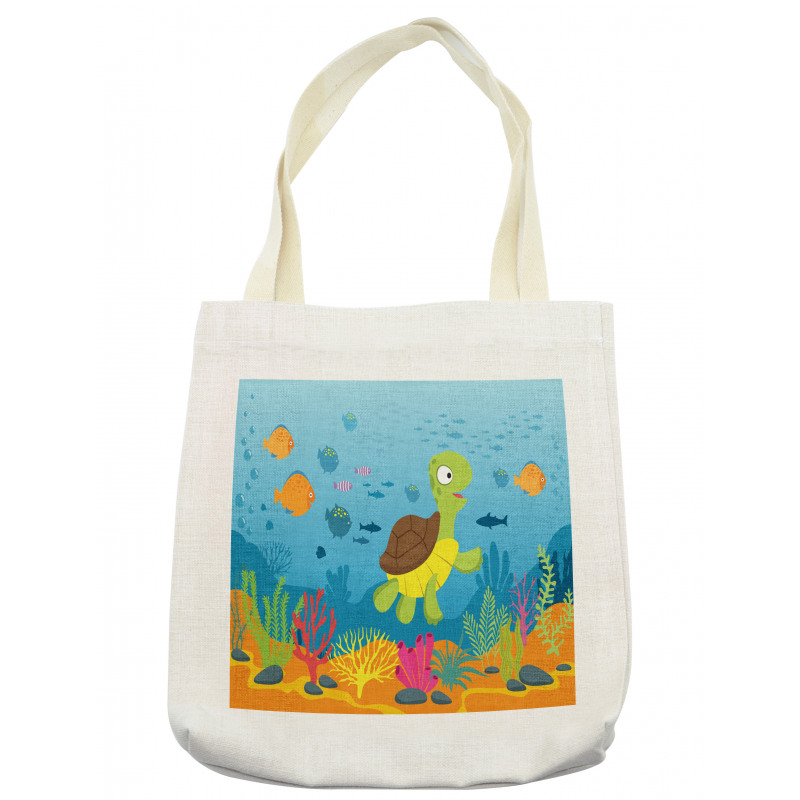 Funny Turtle Fish Types Tote Bag