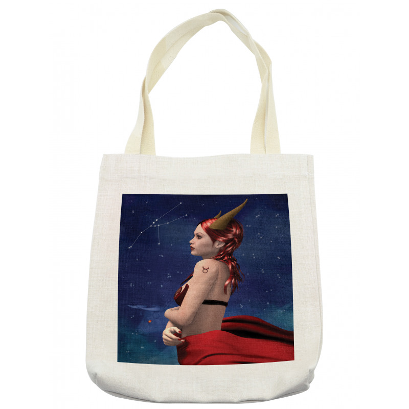 Taurus Girl Horns Sign Tote Bag