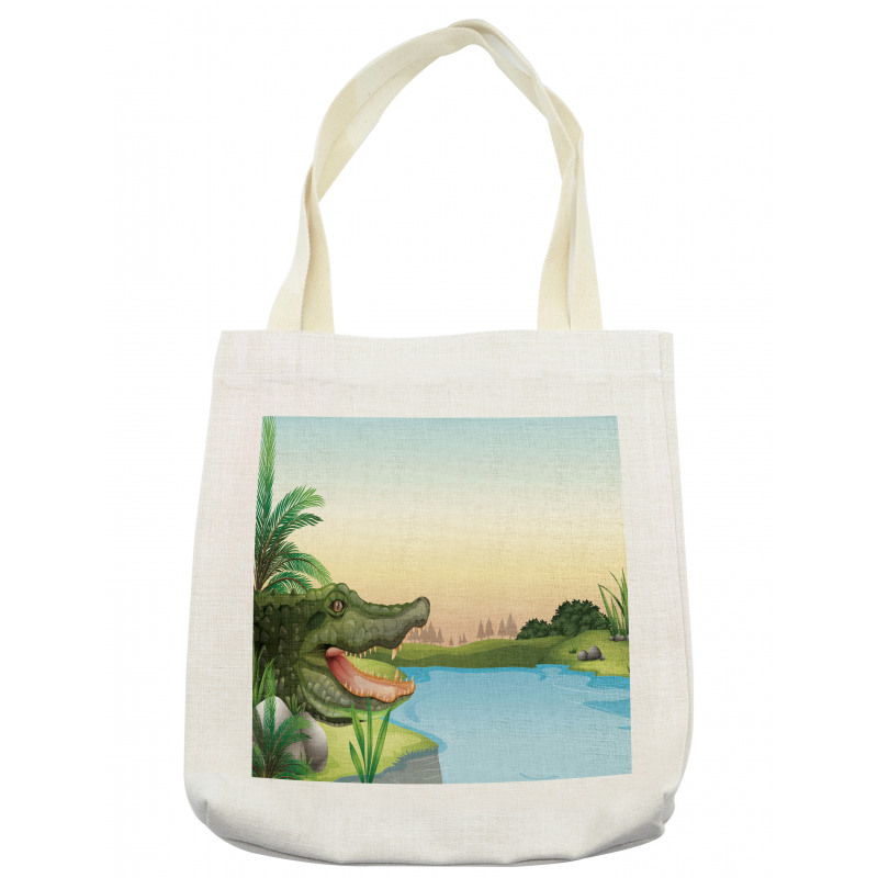 Palms Crocodiles Humor Tote Bag