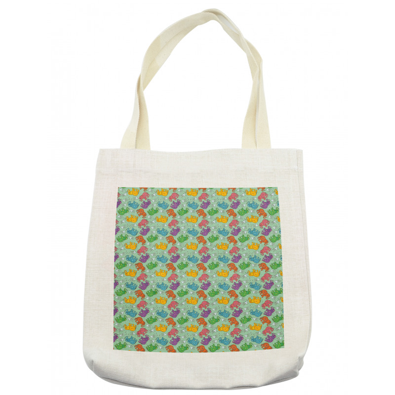 Colorful Polka Dot Animal Tote Bag