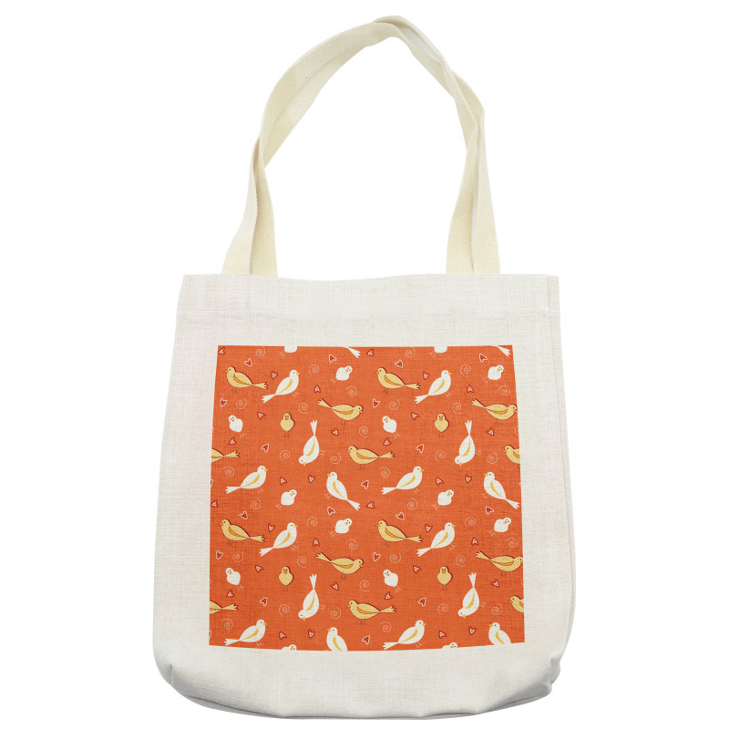 Birds with Heart Shapes Tote Bag