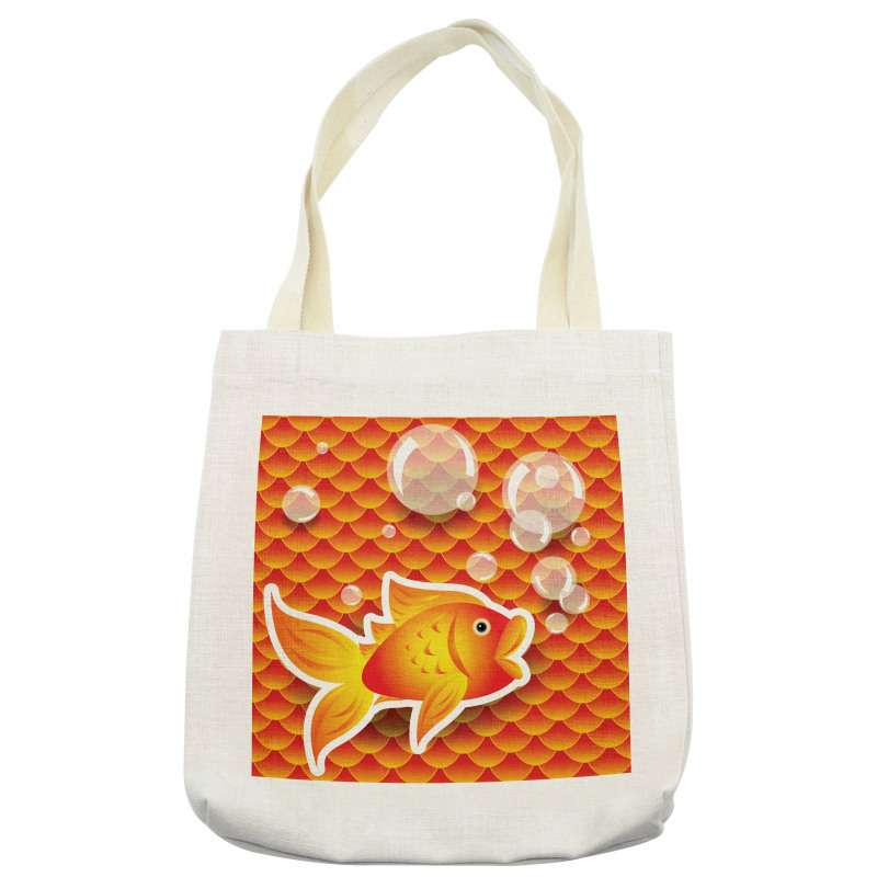 Cartoon Goldfish Bubble Tote Bag