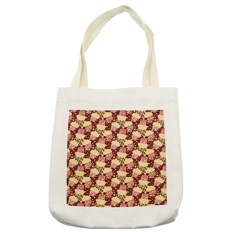 Movie and Popcorn Pattern Tote Bag