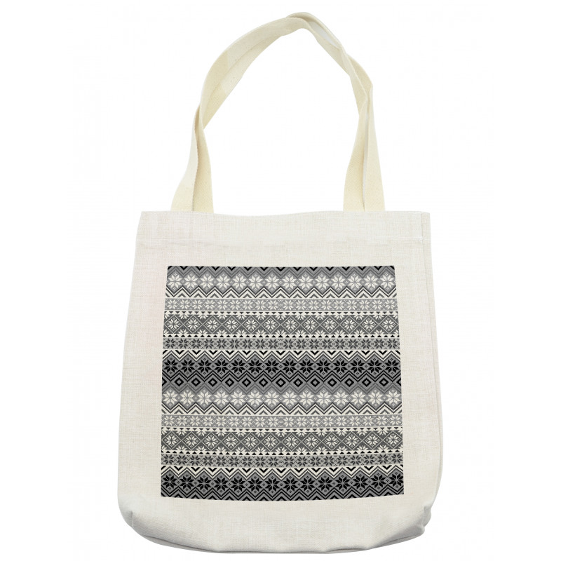 Nordic Snowflake Pattern Tote Bag