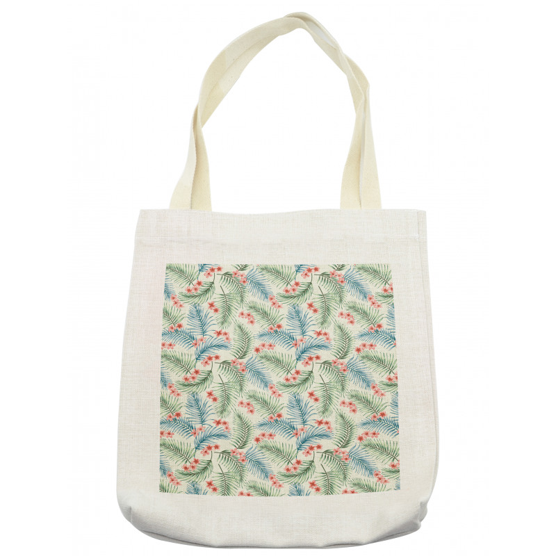 Vintage Plumerias on Leaves Tote Bag