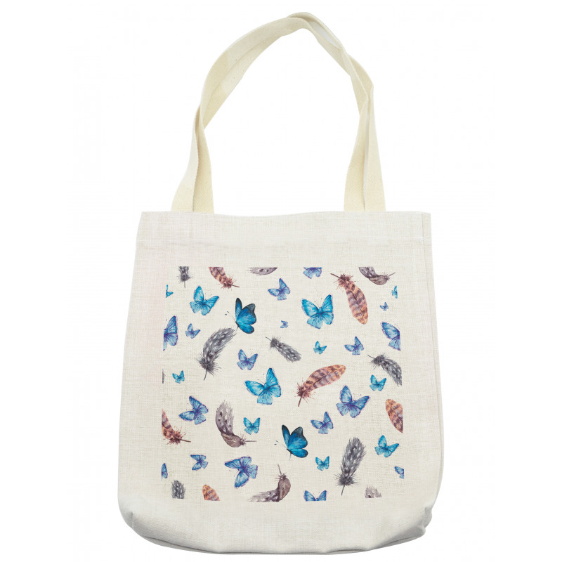 Feathers and Butterfly Tote Bag