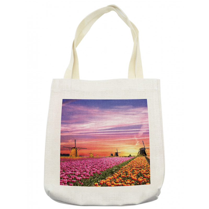 Scenic Tulip Fields Tote Bag