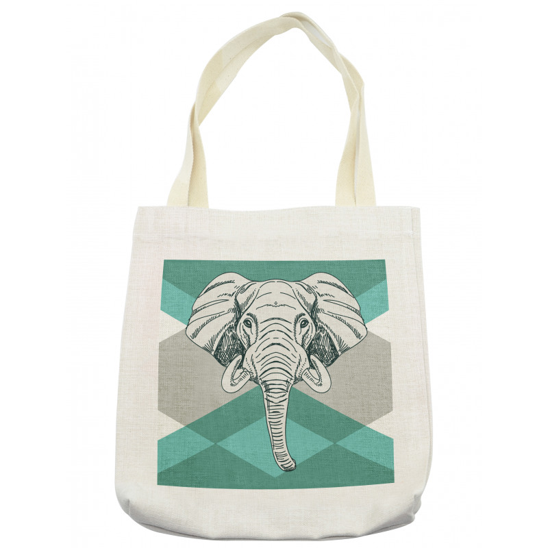 Minimalist Boho Elephant Tote Bag