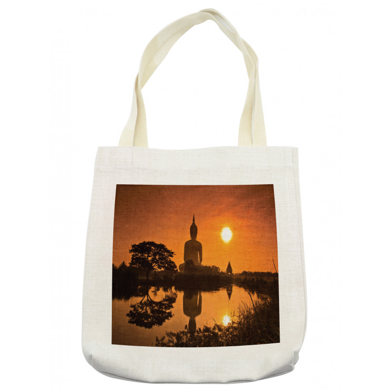 River Sunset Thai Culture Tote Bag