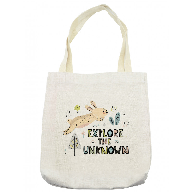 Hopping Bunny Botany Tote Bag