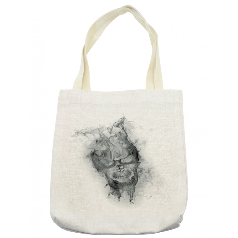 Smoky Skull Grungy Art Tote Bag