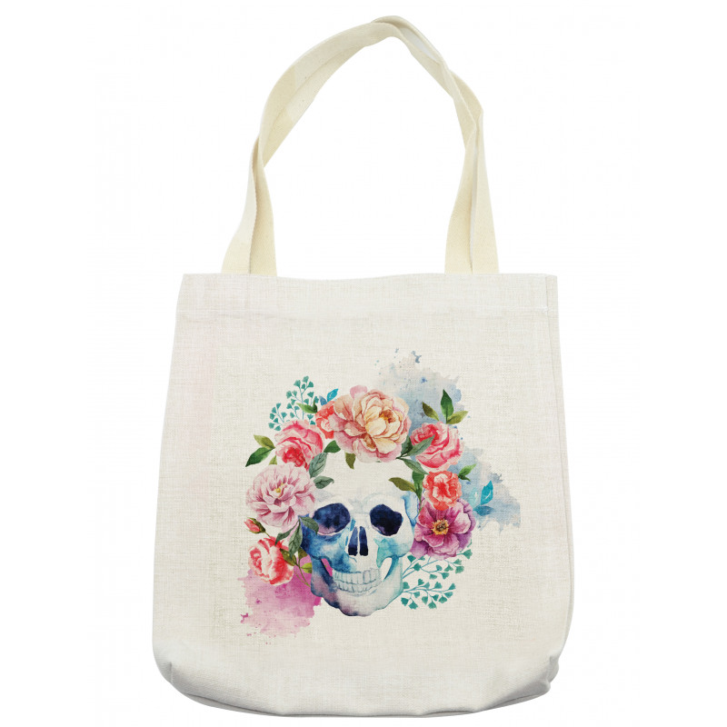 Floral Colorful Skeleton Tote Bag