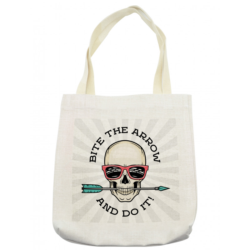 Hipster Skull Pop Art Tote Bag