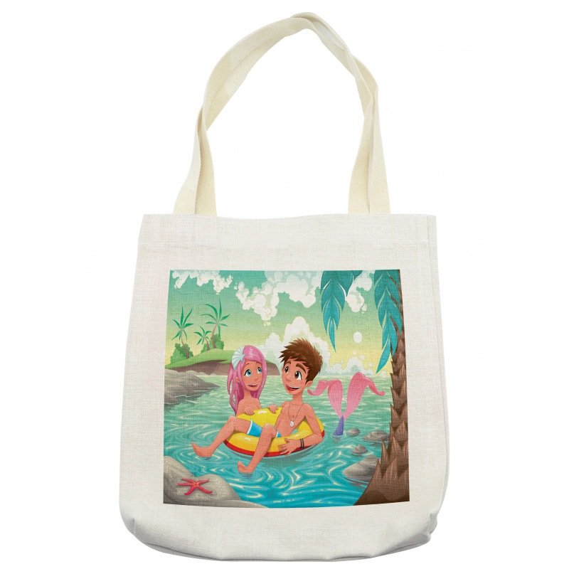 Cartoon Tropical Love Tote Bag