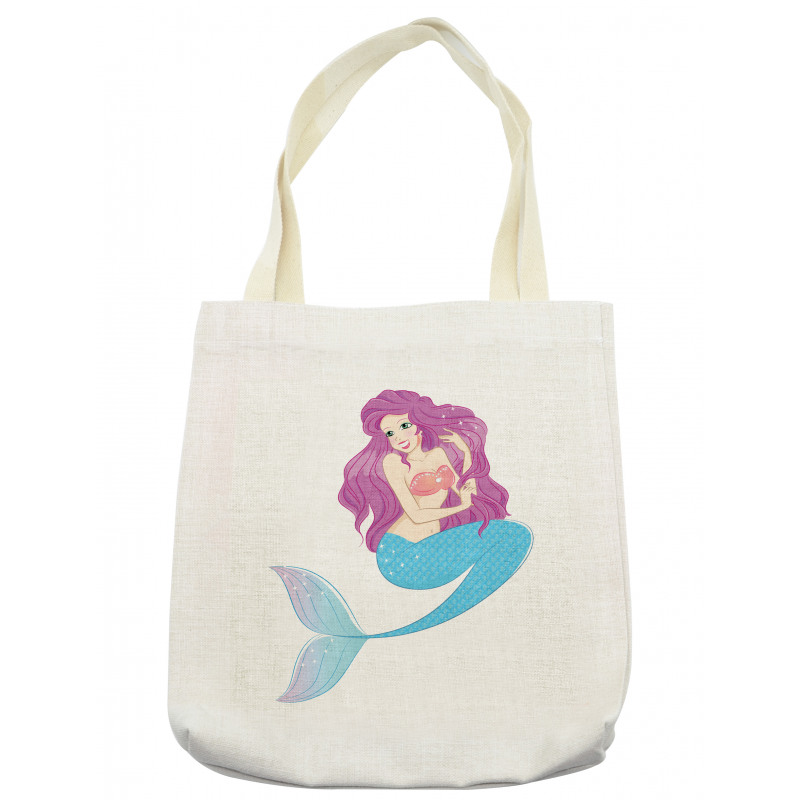 Mermaid with Pink Hair Tote Bag