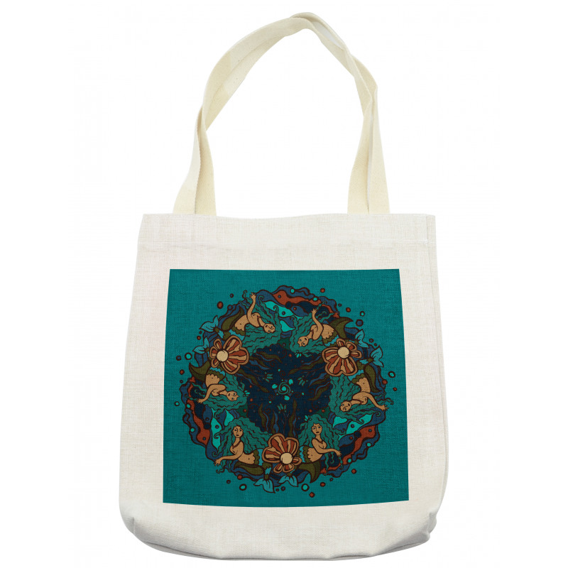 Vintage Marine Theme Tote Bag