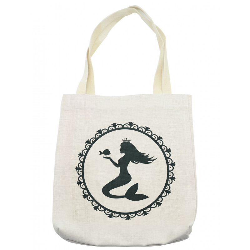 Vintage Princess Fish Tote Bag