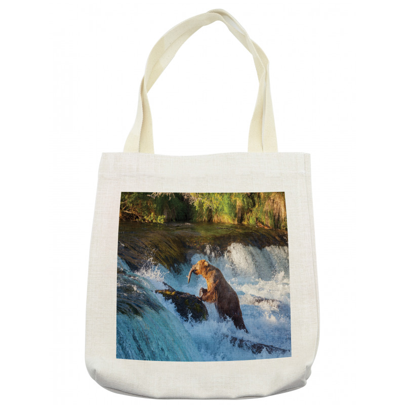 Alaska Waterfall Wildlfie Tote Bag